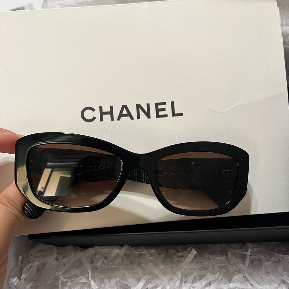 Chanel rectangle sunglasses